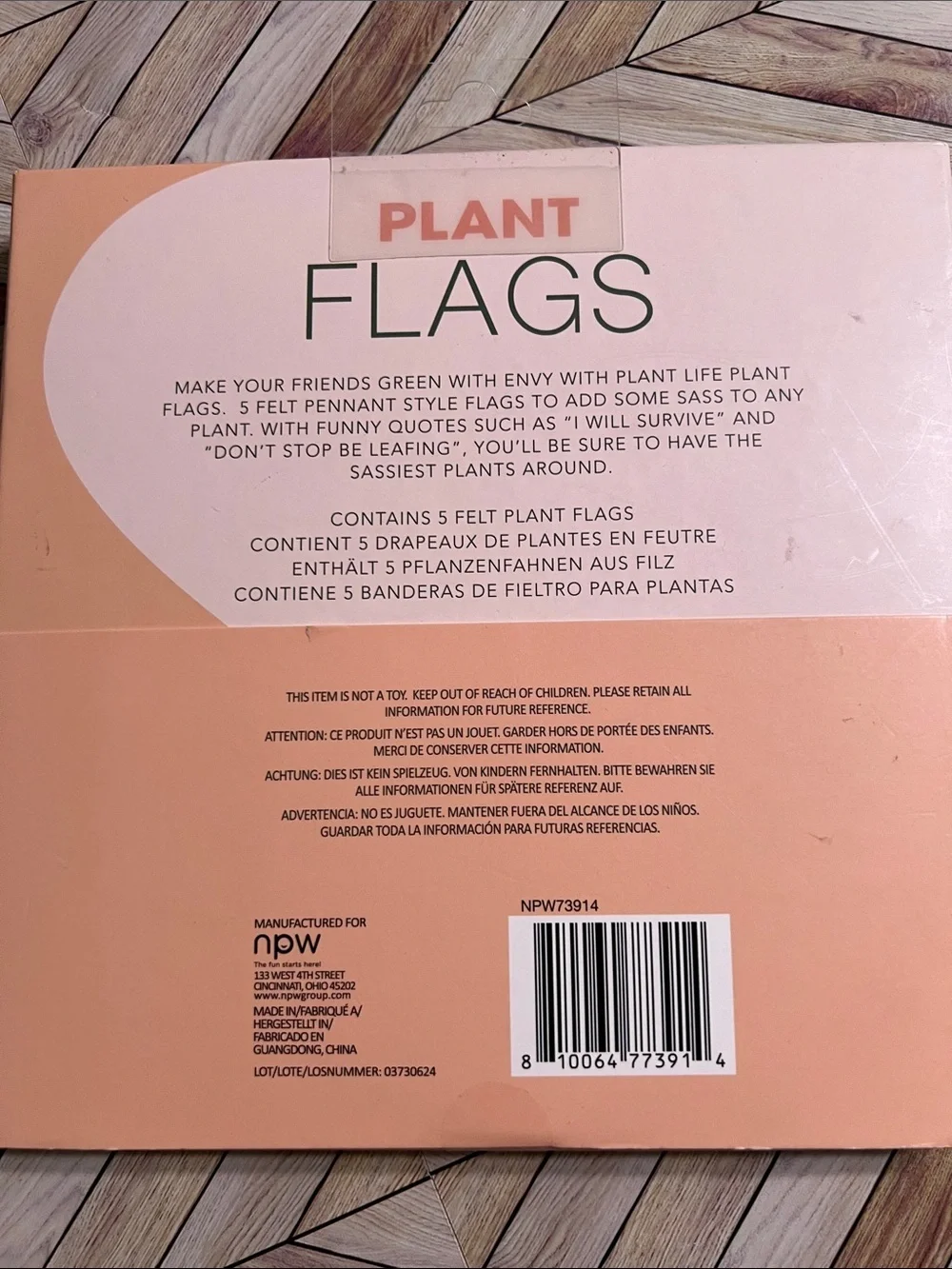 Plant Flags Felt Set - Pink, Green, Yellow